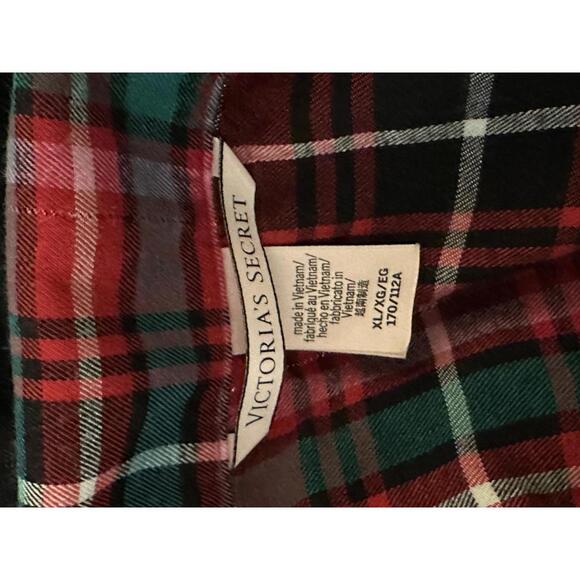 Victoria's Secret VS flannel short sleeve button-up pajama/sleep top Size XL - Picture 8 of 8